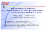Impacts of Present and Future Climate Variability on ... · Impacts of Present and Future Climate Variability on AgClimate Variability on Agriculture and Forestry ... number of people