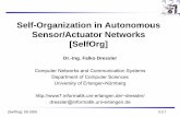 Self-Organization in Autonomous Sensor/Actuator …dressler/teaching/selbstorganisation-ss05/02-2... · Self-Organization in Autonomous Sensor/Actuator Networks [SelfOrg] ... Maintenance