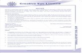 New Layout-new final - Creative Eye Limited Report f 2008-2009.pdf · 2 3 8. The Register of Members and Share Transfer books of the Company will remain closed from Tuesday, 15th