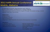 2012 AAPA Annual Conference Mobile, Alabamaaapa.files.cms-plus.com/SeminarPresentations/2012AnnualConvention... · Fostering Economic Development and Jobs in ... CA 2012 AAPA Annual