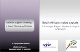 Decision Support Modelling South Africa’s maize exports · Decision Support Modelling South Africa’s maize exports ... SA’s fertiliser costs exceptionally high compared to ...