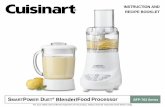 P D Blender/FoodProcessor - SmallAppliance.com DUET® Blender/FoodProcessor BFP-703 Series ... age to blender itself.A rubber or ... Preparing Foods for