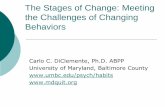 The Stages of Change: Meeting the Challenges of … · The Stages of Change: Meeting the Challenges of Changing ... Project MATCH client initial motivation ... Approaches of Change