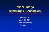 Pixar History/ Summary & Conclusion - Computer … History/ Summary & Conclusion. ... • In 1979, set-up a computer division with three goals: ... • Pixar was to produce three computer-animated