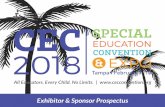 Exhibitor & Sponsor Prospectus - 2019 CEC Convention & … · Exhibitor & Sponsor Prospectus All Educators. Every Child. ... Join us February 7-10 in Tampa for CEC’s signature ...