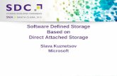 Software Defined Storage Based on Direct Attached Storage · Software Defined Storage Based on Direct Attached Storage ... Server 2016 with Directly Attached Storage 4 ... Storage
