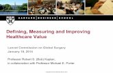Defining, Measuring and Improving Healthcare Value · Defining, Measuring and Improving Healthcare Value ... 2014 Professor Robert S. (Bob) Kaplan, ... of surgery pre-operative prep