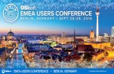 EMEA USERS CONFERENCE • BERLIN, GERMANYcdn.osisoft.com/osi/presentations/2016-users-conference-emea... · Title: Best Practices for the OSIsoft UC and Slide Template Author: Samanata