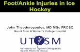 Foot/Ankle Injuries in Ice Hockey - Mosbrook Design Injuries in Ice Hockey John Theodoropoulos, ... trunk 9% Upper leg/knee 8% ... Bunga Pad LaPrade et al ...