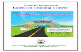 Manual for Management of Extension Training Centrestsipard.gov.in/cdpa_Resources/Operation_Manual.pdf3 Manual for management of Extension Training Centres INDEX S.No. Content Page