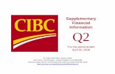 Supplementary Financial Information Q2 - CIBC ·  · 2018-04-09p er atio nsf u cion l go dmit “A inis , ... presentation in the first quarter. ... 2006 Supplementary Financial