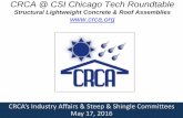 Structural Lightweight Concrete & Roof Assemblies … @ CSI Chicago Tech Roundtable Structural Lightweight Concrete & Roof Assemblies CRCA’s Industry Affairs & Steep & Shingle Committees