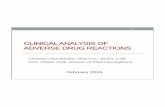 Clinical Analysis of Adverse Drug Reactions€¢Describe basic methods to detect, ... Fotis M, Budris W. Clinical Analysis of Adverse Drug Reactions in Principles of Clinical Pharmacology,