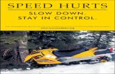 SLOW DOWN. STAY IN CONTROL. - Snowmobilerssnowmobilers.org/safety/Speed_and_Careless/SpeedHurts1-vertical.pdfSPEED HURTS SLOW DOWN. STAY IN CONTROL. This message brought to you by