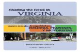 Sharing the Road in VIRGINIA - sharevaroads.orgsharevaroads.org/wp-content/uploads/2014/10/3rd-Edition-Safety... · motoristas a uti lizar con seguridad la red de transporte de Virginia.