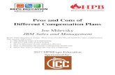 HPBEF Pros Cons of Different Sales Compensation   pros and cons of each system ... 2017 HPBExpo Education Sponsored by: 1 Pros  Cons of Different