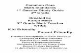 Kid Friendly Parent Friendly - Homesteadcommoncore2012.homestead.com/Grade_Level_Files/... · Kid Friendly Parent Friendly. Common Core Math Standards 1st Quarter Study Guide 3rd