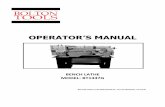 OPERATOR’S MANUAL - Bolton Tools€™s manual bench lathe model: bt1337g bolton tools 1136 samuelson st. city of industry, ca 91748