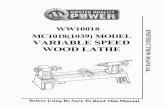 MC1018(1039) MODEL VARIABLE SPEED WOOD …1039) MODEL VARIABLE SPEED WOOD LATHE Before Using Be Sure To Read This Manual