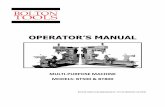 OPERATOR’S MANUAL - Lathe Saw tools hardware …boltontools.net/pdf/BT500.pdfoperator’s manual multi-purpose machine models: bt500 & bt800 bolton tools 1136 samuelson st. city