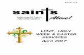 LENT, HOLY WEEK & EASTER SERVICES A April 2017btckstorage.blob.core.windows.net/site4403/newsletters/2017 Saints... · It was an evening with David Price and the subject was the story