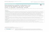 Developing quality indicators for assessing quality of ... · Developing quality indicators for assessing quality of ... Birth centres are described as settings where women ... we