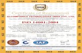 ELCOMPONICS TECHNOLOGIES INDIA PVT. LTD. - …elsolar.elcomponics.com/ISO14001.pdfCertificate of Registration This is to Certify that the Environmental Management System of ELCOMPONICS