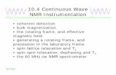 10.4 CW NMR Instrumentation - Purdue University : 1/12 10.4 Continuous Wave NMR Instrumentation • coherent detection • bulk magnetization • the rotating frame, and effective