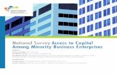 National Survey Access to Capital Among Minority … Survey Access to Capital Among Minority Business Enterprises Authors Calvin Cooper, NCT Ventures Ian Blount, Ph.D., Co-Founder,