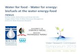 Water for food - Water for energy: biofuels at the water … - 12h25 Graham Jewitt.pdfWater for food - Water for energy: biofuels at the water-energy-food nexus Graham Jewitt, Richard