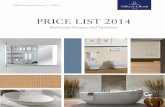 PRICE LIST 2014western-sales.com/WS_downloads/17799 VB_Pricebook... · PRICE LIST 2014 Bathroom Fixtures ... The glazed surfaces of Villeroy & Boch‘s sanitary ceramics are able