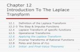 Chapter 12 Introduction To The Laplace Transformsdyang/Courses/Circuits/Ch12_Std.pdf · 1 Chapter 12 Introduction To The Laplace Transform 12.1 Definition of the Laplace Transform