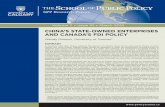 China's State-Owned Enterprises and Canada's FDI Policy · CHINA’S STATE-OWNED ENTERPRISES AND CANADA’S FDI POLICY ... CHINA S STATE-OWNED ENTERPRISES AND CANADA S FDI POLICY