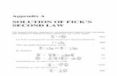 SOLUTION OF FICK’S SECOND LAW - Home - Springer978-1-4020-7860-6/1.pdfAppendix A SOLUTION OF FICK’S SECOND LAW The general diffusion equation for one-dimensional analysis under