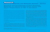 Research and Development of Heat-Resistant Materials for Advanced … ·  · 2017-01-14ABSTRACT Materials-development projects for advanced ultra-supercritical (A-USC) ... boiler