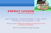 ENERGY LESSON - lara25.com Lesson Planning.pdf · Date: 13/06/2006 Grade/Class/Subject: 4th ESO - Science Unit/Theme: Energy Standards: 4th ESO Para el curso DISEÑO DE MATERIALES