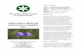 The Native Plant Society of Saskatchewan Page The Native Plant Society of Saskatchewan Native Plant Material and Services Supplier List materials, questions about native plants or