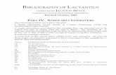 BIBLIOGRAPHY OF LACTANTIUS JACKSON B - Carleton … · J. BRYCE, Bibliography of Lactantius, revised 2003 Part IV. ... and designation,’ Revue des Études byzantines 25 (1967 =