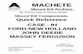 MACHETE - Alamo Industrial · CASE - IH FORD-NEW HOLLAND JOHN DEERE MASSEY FERGUSON An Alamo Group Company By Tractor Type & Mower Model 2002 Edition Mount Kit Component Book Part