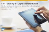 SAP Leading the Digital Transformation · SAP –Leading the Digital Transformation ... conversion options and very large customers qualifying for PSLE ... operating margin for the