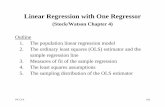 Linear Regression with One Regressor - mysmu.edu · Linear Regression with One Regressor (Stock/Watson Chapter 4) Outline ... 2.28 STR • Districts with ... Root MSE = 18.581 ...