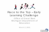 Race to the Top – Early Learning Challenge Webinar · materials for each RTT-ELC grant project ... "Race to the Top, Early Learning Challenge, Michigan, Early Learning, early childhood,