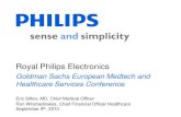 Goldman Sachs European Medtech and Healthcare Services Conference ·  · 2016-01-21Royal Philips Electronics Goldman Sachs European Medtech and Healthcare Services Conference Eric