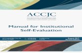Manual for Institutional Self-Evaluation - ACCJC THE SITE VISIT.....30 7 THE EXTERNAL EVALUATION TEAM REPORT AND COMMISSION DECISION .....32 ... wording, the seven regional accrediting