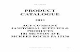 PRODUCT CATALOGUE - AGF Company · product catalogue 2013 agf company janitorial supplies & products 101 munson ave mckees rocks pa 15136 . agf company ... clor98130 tuffy nylon ball
