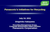 Panasonic Corporation - Foundationgec.jp/gec/en/Activities/ietc/fy2011/e-waste/Panasonic.pdfRecycling Manifest Transport from DCP to RP Recovery of refrigerant fluorocarbon from fridge