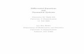 Di erential Equations and Dynamical Systems - UMass lr7q/ps_files/teaching/math645/ode.pdfDi erential Equations and Dynamical Systems Classnotes for Math 645 ... = 2 and the solutions