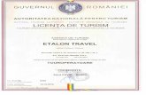  · LICENTA DE TURISM TOURISM OPERATION ... agentie de turism de tip / type travel agency/ agence de voyage de type TOUROPERATOARE PRE …