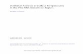 Statistical Analyses of Surface Temperatures in AR5 · Statistical Analyses of Surface Temperatures ... A fundamental difficulty in statistical analysis is the choice of an appropriate