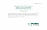 CBRE CLARION SECURITIES LLC Clarion...FORM ADV PART 2A DISCLOSURE BROCHURE CBRE CLARION SECURITIES LLC 201 KING OF PRUSSIA ROAD, SUITE 600 RADNOR, PENNSYLVANIA, USA 19087 +1 610 995